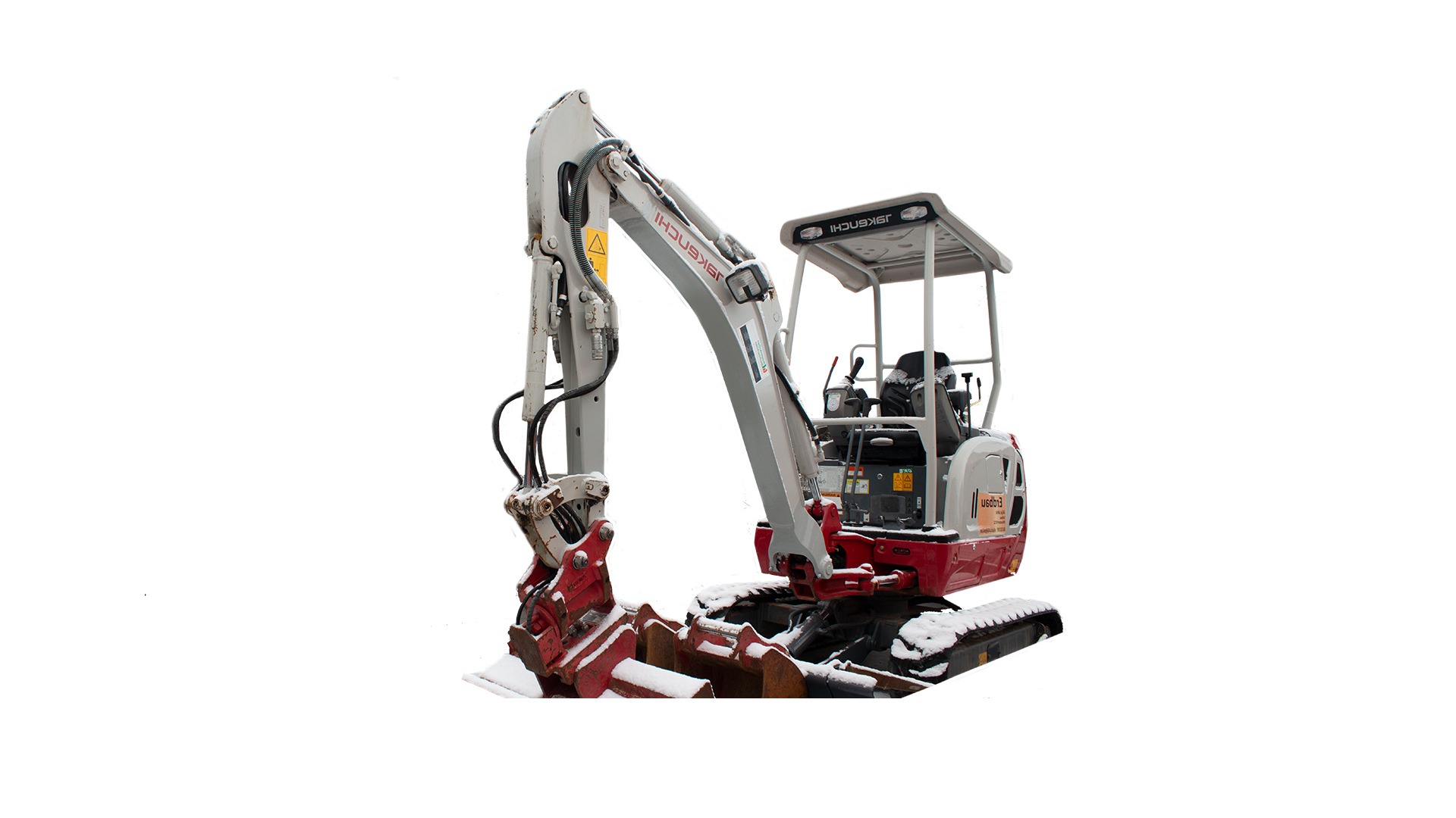 Bagger von Erdbau Jahic bei Erdarbeiten
